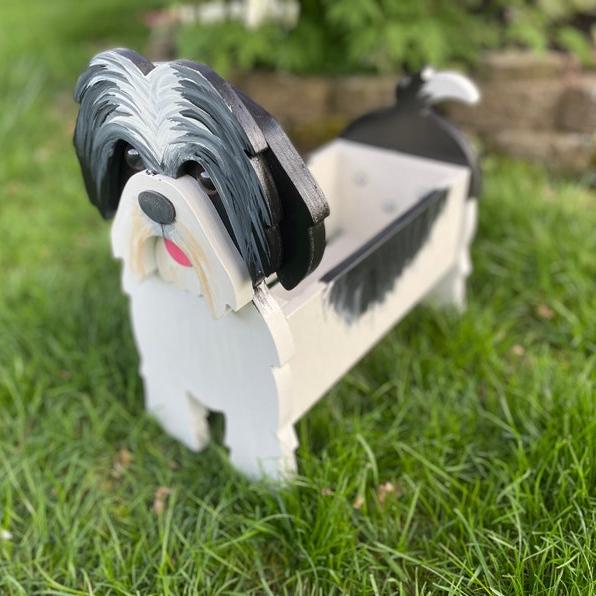 shih tzu plant pot Shih Tzu Dog Flower Pot(Black ,Tan , Red) – Cafmelo