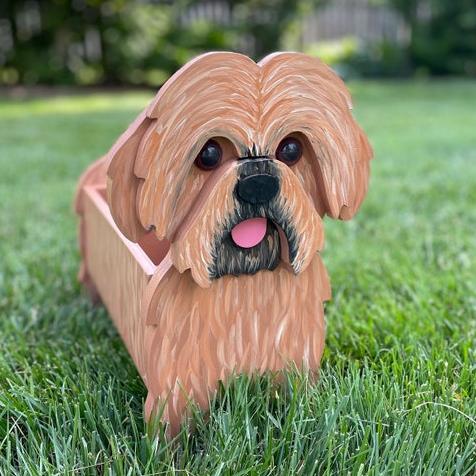 shih tzu plant pot Shih Tzu Dog Flower Pot(Black ,Tan , Red) – Cafmelo