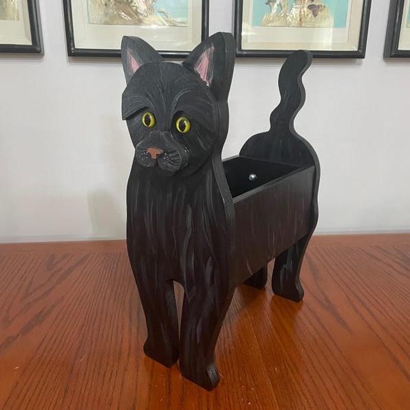 black cat plant pot Black Cat -Tail up Flower Pot – Cafmelo