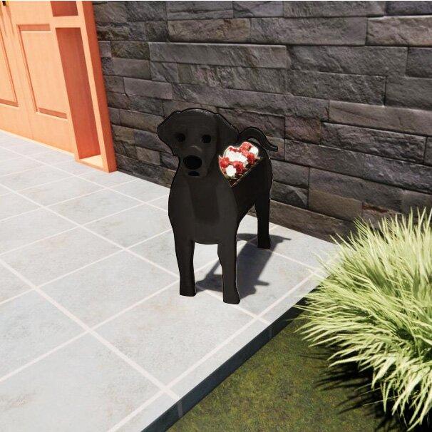 labrador plant pot feet Black Labrador Flower Pot – Cafmelo